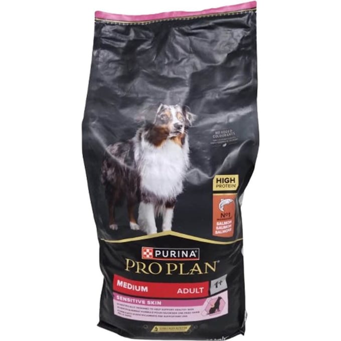 PURINA PRO PLAN Sensitive Skin Medium Adult - Hondenvoer - Zalm - 14 kg