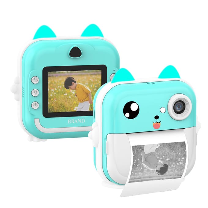 Leuke Kids Instant Camera 24MP Kids Digitale Camera Kinderen Instant Print Camera met 2,4-inch IPS groen