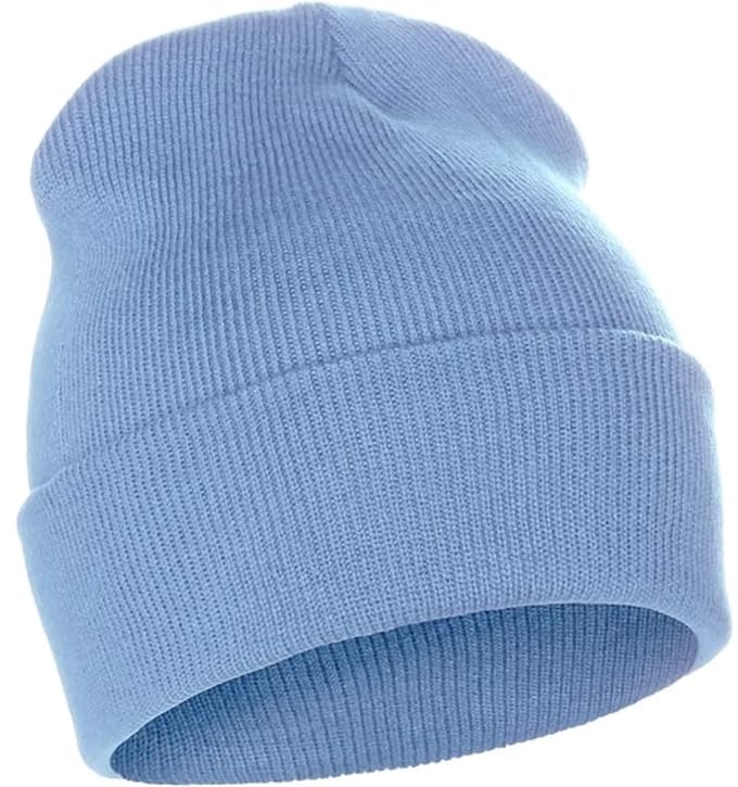 Muts - Beanie - Lichtblauw - Gehaakt - Wintermuts - Warm - 'Original Cuffed Beanie' - Jonyx