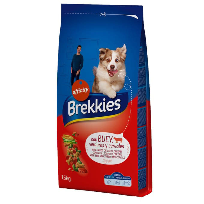 2x15kg Brekkies Mix Rund Hondenvoer