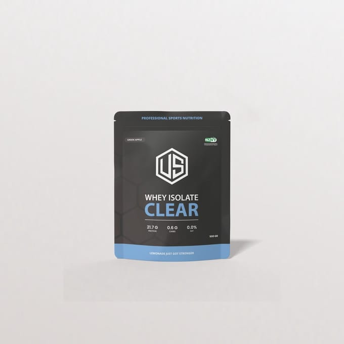 Ultimate Shape Whey Isolate Clear, Green Apple - Dopinggetest - NZVT - eiwitten - herstel - proteïne - spierherstel
