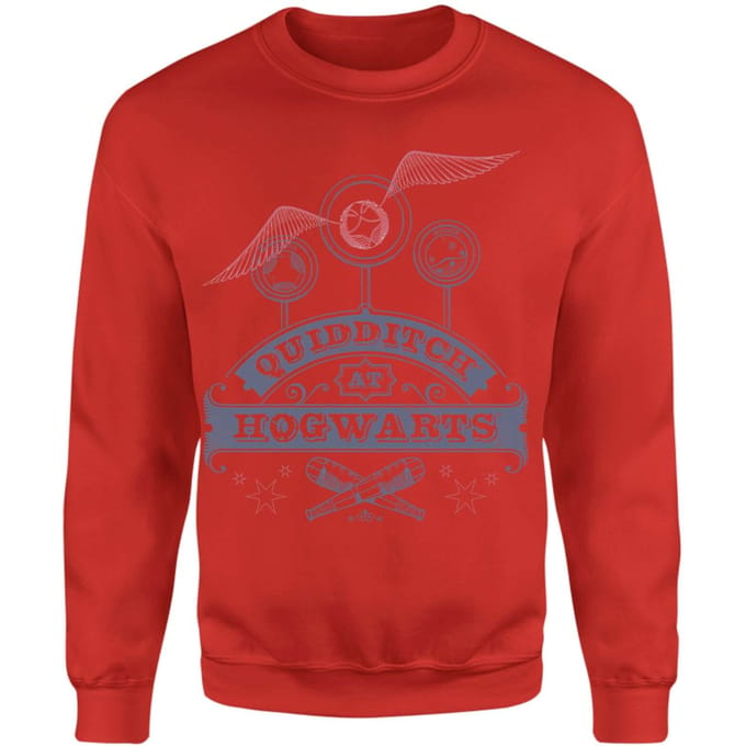 Harry Potter Quidditch At Hogwarts Sweatshirt - Red - S