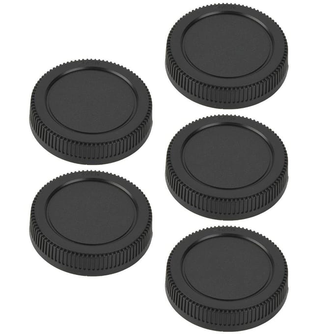 5 Stuks Duurzame Plastic Achterlensdop Beschermhoes Past voor M4 3 Mount Camera black