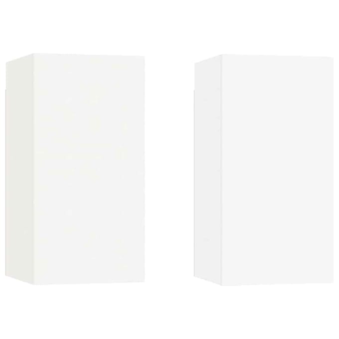 vidaXL - Tv-meubelen - 2 - st - 30,5x30x60 - cm - bewerkt - hout - wit