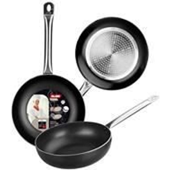 . POELE ALU I CHEF MANCHE INOX PROFONDE (32 cm).
