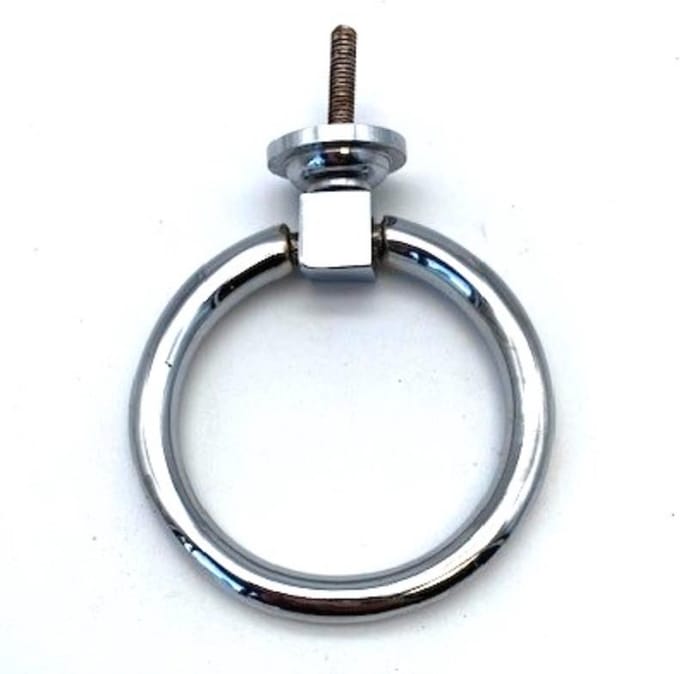 Ringgreep voor stoel zilver 90mm