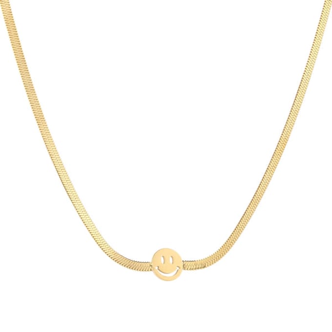 Bijoutheek Ketting smiley slang schakel JE13560 Goud