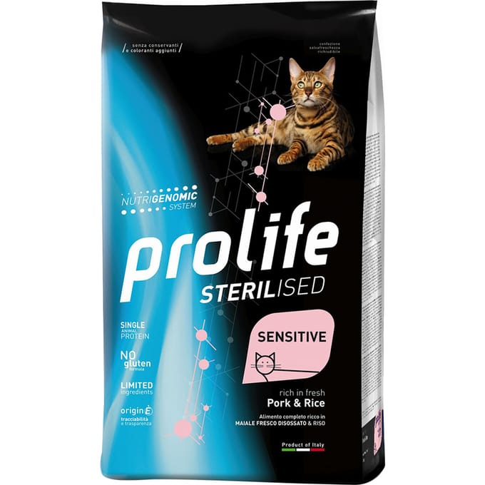 2x7kg Kat Sensitive Gesteriliseerd Varkensvlees & Rijst Prolife