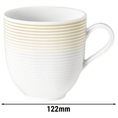 (6 stuks) SELTMANN WEIDEN Latte kop Tulp - 0,37 liter - Zandbeige Wit / Geel