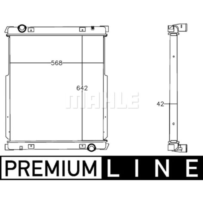 Radiator, motorkoeling MAHLE CR 1215 000P