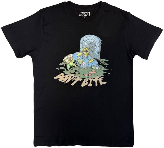 Marvel Captain America - Zombie Heren Tshirt - L - Zwart