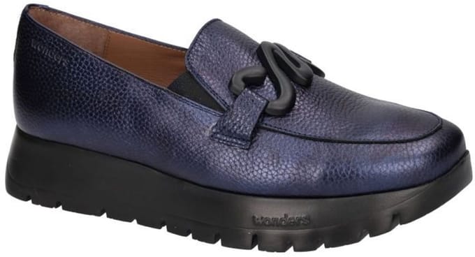 Wonders -Dames - blauw donker - ballerina's & mocassins - maat 41