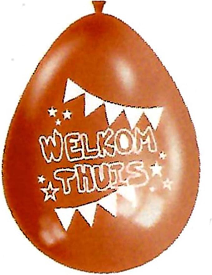 Zakje ballonnen Welkom Thuis - 8 stuks