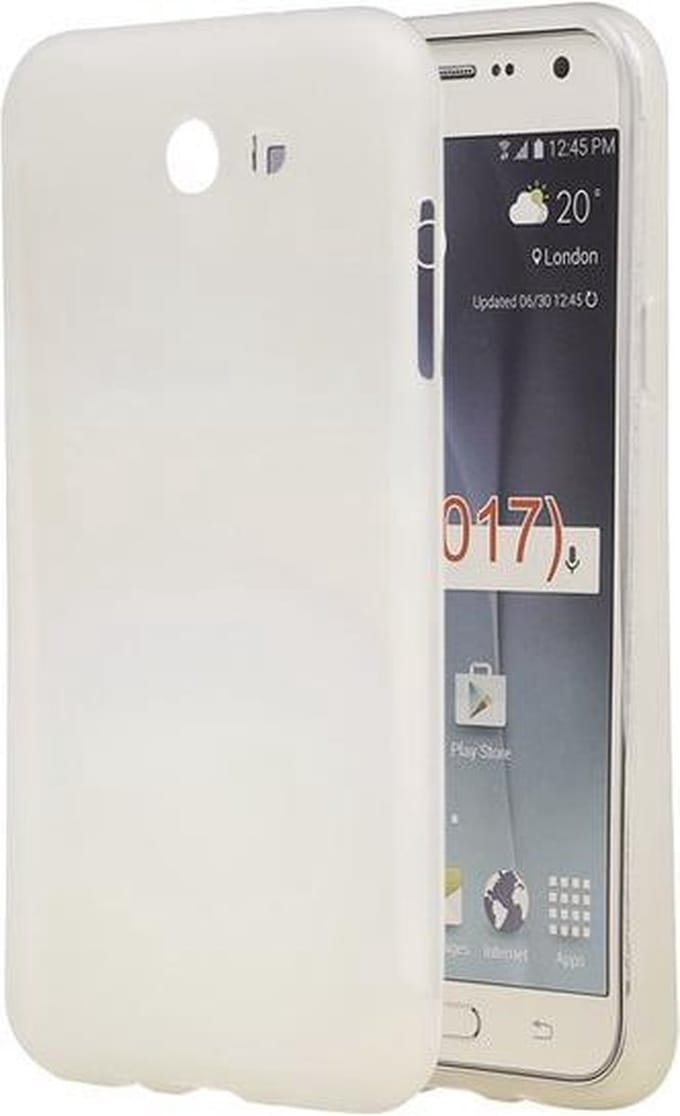 BestCases.nl Samsung Galaxy J7 2017 / Pro TPU back case hoesje transparant Wit