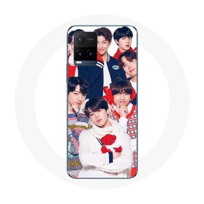 Coque pour Vivo Y21s 2021 / Y21 2021 BTS Affiche Memebers Cadeau de Noël 2023