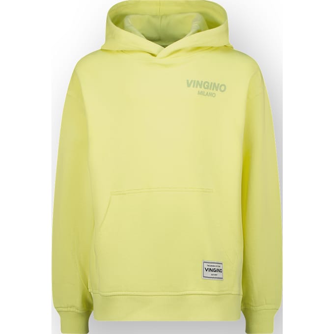 Vingino Boys Basic-hoody Sweater Pale Lime Yellow Maat: 2 | Sportkleding Outlet | kids | Geel