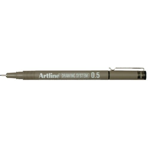 ARTLINE Drawing System Fineliner - 1 stuk - 0.5mm Lijndikte - Zwart