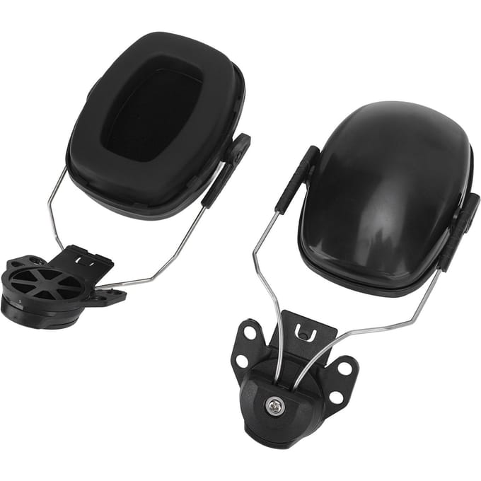 Helm bevestigbare oorkap veiligheid geluidsreductie bouwhelm oorkap voor bouwplaats bosbouw zagen slijpen black