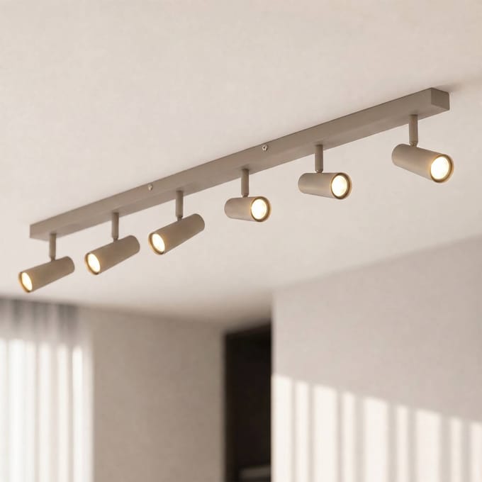 Lindby - buitenspot - 6lichts - Metaal - H: 11 cm - GU10 - koffiebruin