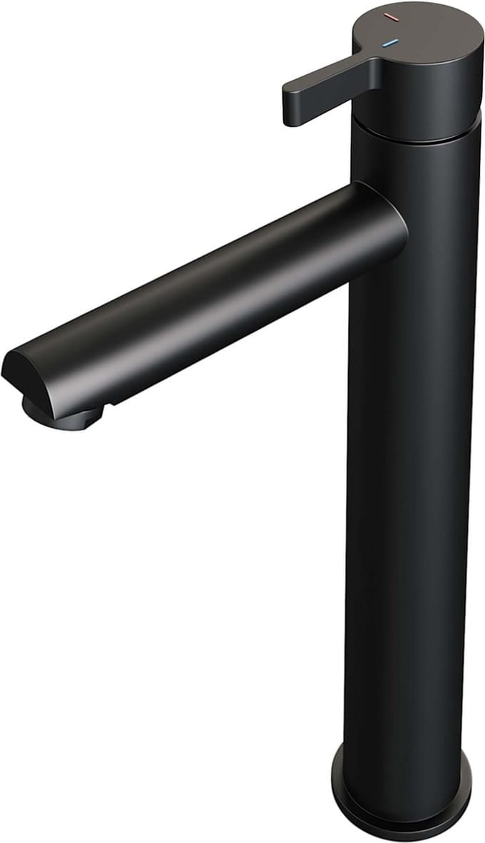 Brauer Black Edition verhoogde opbouw wastafelmengkraan model E mat zwart
