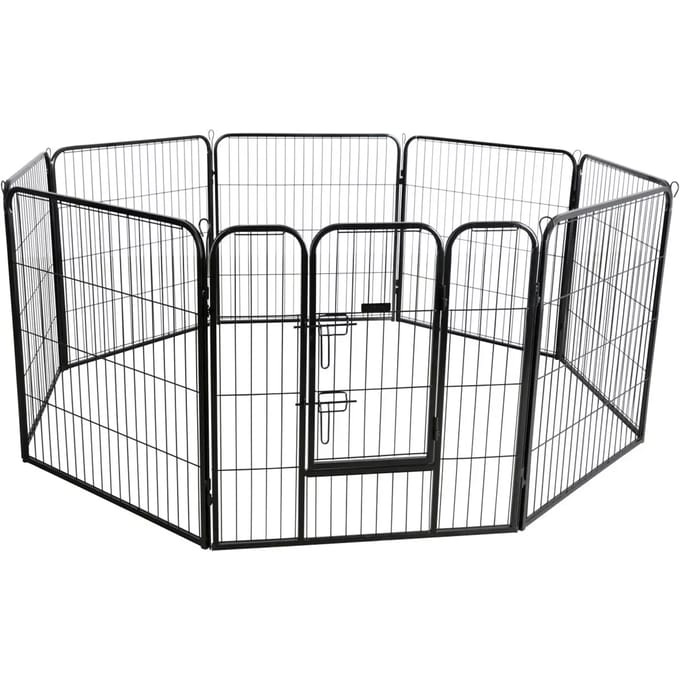 Kerbl Huisdierverblijf met deur voor honden en puppy's 8 elementen à 80x77cm