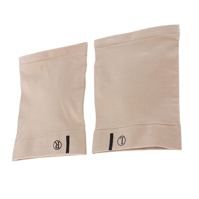 Siliconen Voetsteun Sleeve Elastische Gel Hielkussen Inlegzool beige