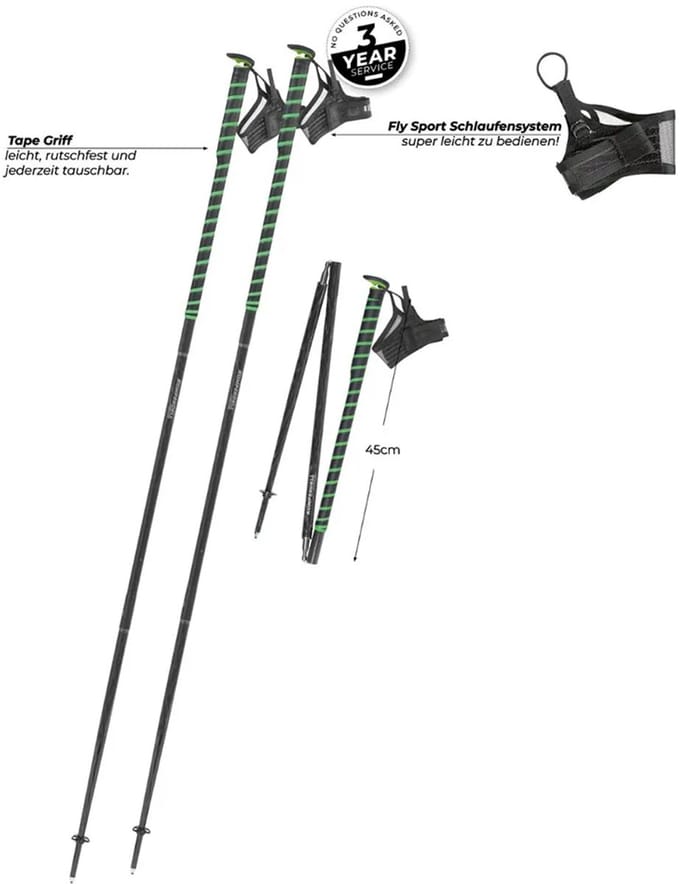 Komperdell Fxp Composite Trail Stokken Zilver 130 cm