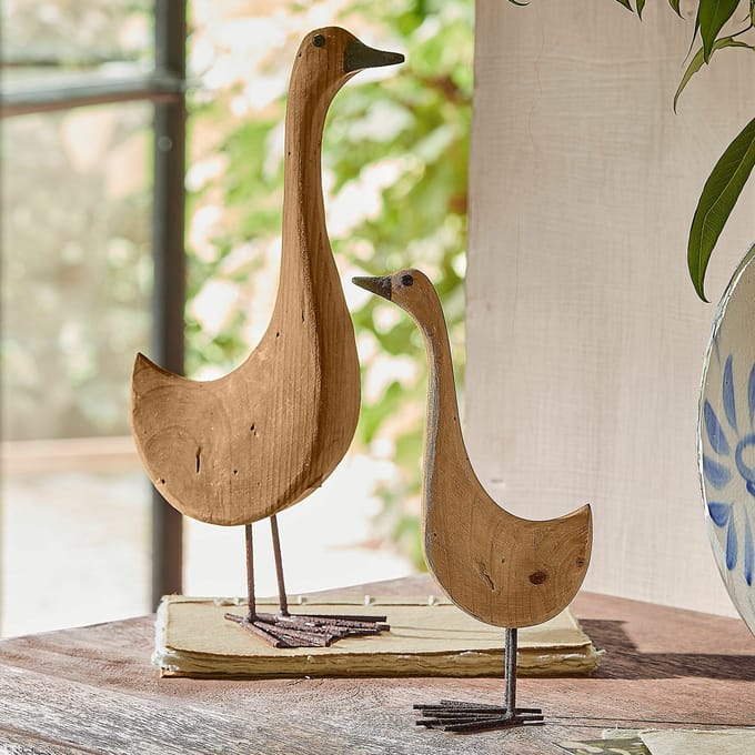 LOBERON Decoratiegans set van 2 Amiraz antiekbruin