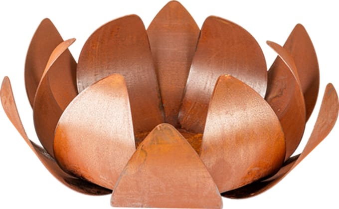 LaFerrotecnica Vuruschaal / Vuurbloem model NINFEA Cortenstaal