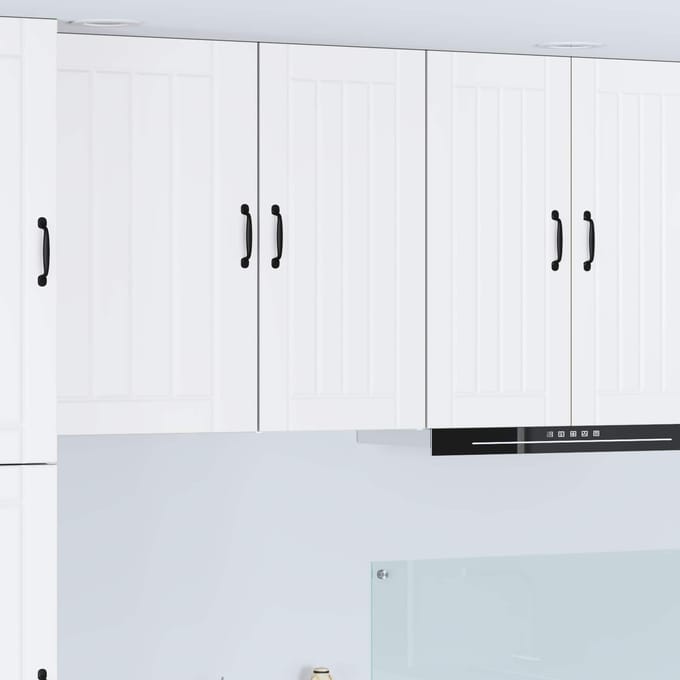 vidaXL - Wandkast - LUCCA - Wit - 40 - x - 31 - x - 80 - cm - Bewerkt - hout