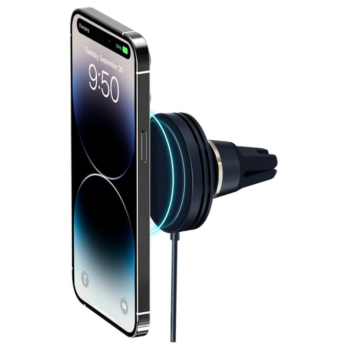 iOttie Velox Mini MagSafe Ventilatierooster Telefoonhouder Auto Blauw