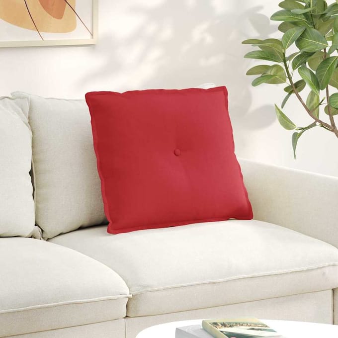 vidaXL - Rugkussen - Rood - 200 - x - 19 - x - 50 - cm - Stof