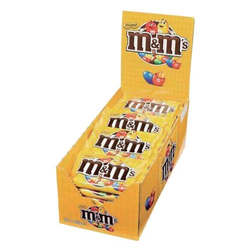 M&M'S Pinda - melk chocolade snoepjes - uitdeelzakjes 24x45g