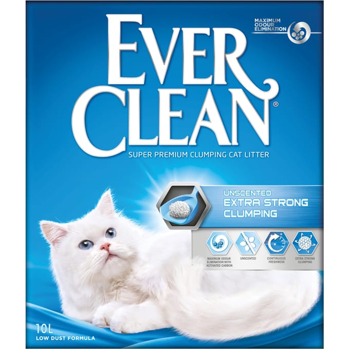 10l Ever Clean® Extra Strong Kattenbakvulling Parfumvrij Kat