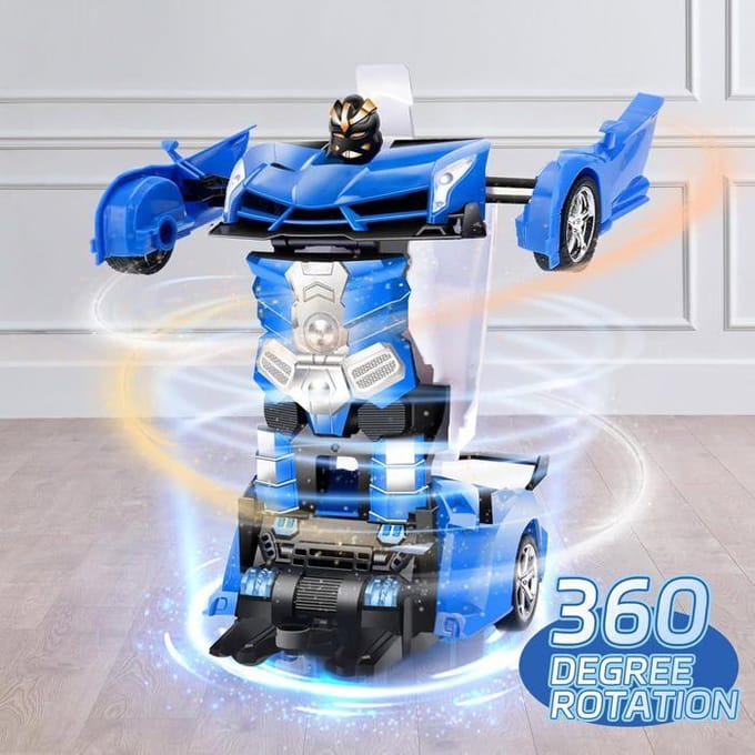 Voiture Télécommandée,Robot Transformable,Pour Enfants,Échelle 1:18,Jouet D'Anniversaire,Pour Garçons De 3,4,5,6,7,8,9,10 Ans,Garç blauw