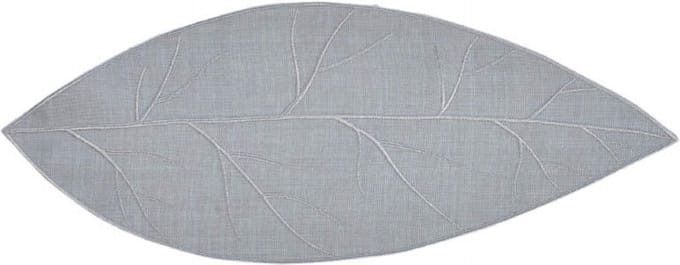 tafeldecoratie textiel blad zilvergrijs - 70 x 26 cm