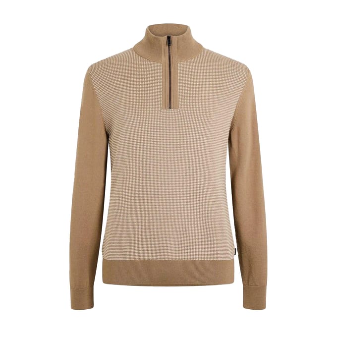 Boss Heren H Dambino gebreide casual trui (Beige)