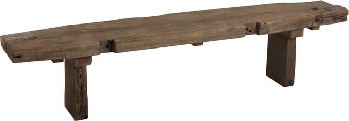 J-Line bank Brut - gerecycleerd hout - bruin