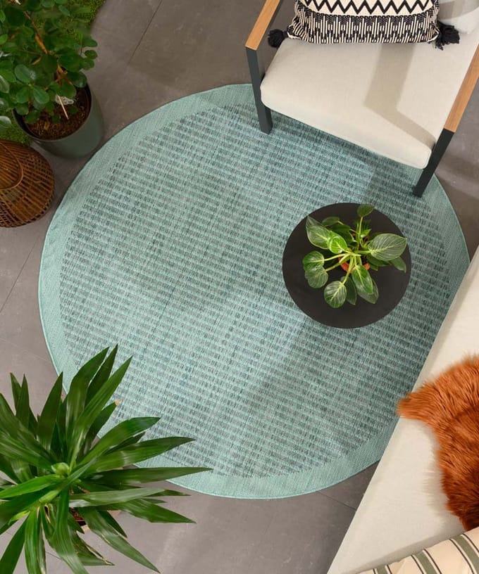 Buitenkleed rond - Coastal blauw 200