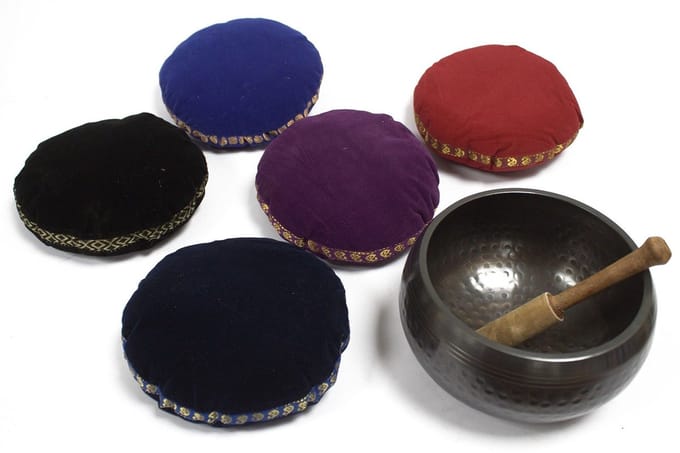 Klankschaal fluwelen kussen - 16 cm
