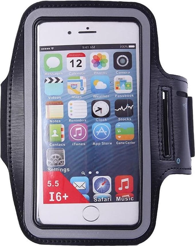Hardloop Armband Telefoon | Geschikt voor Motorola E13 / E20 / E22 / E32 / E32s / E40| Hardloop Armband | Sport Hardloopband | Hardloop Telefoonhouder | Zwart