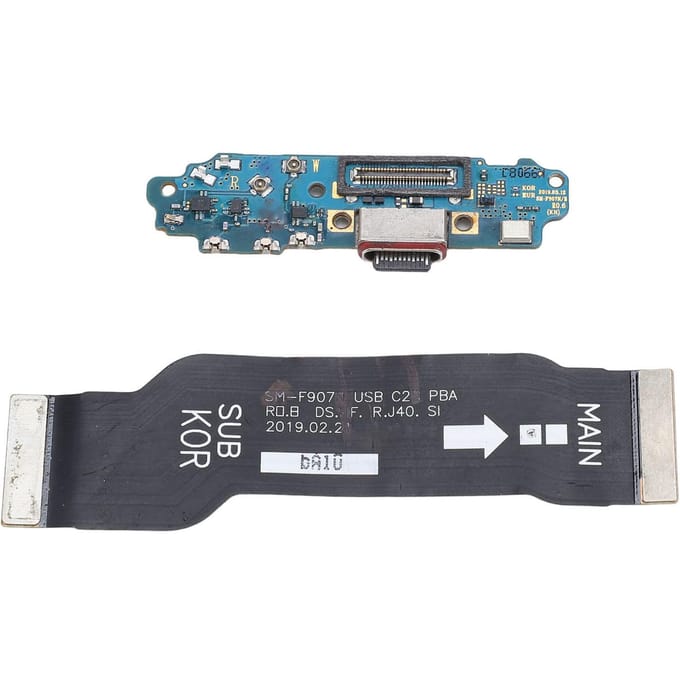 Oplaadpoort Dock Connector USB Telefoon Oplaadsocket Board met Moederbord Flexkabel voor Galaxy gray