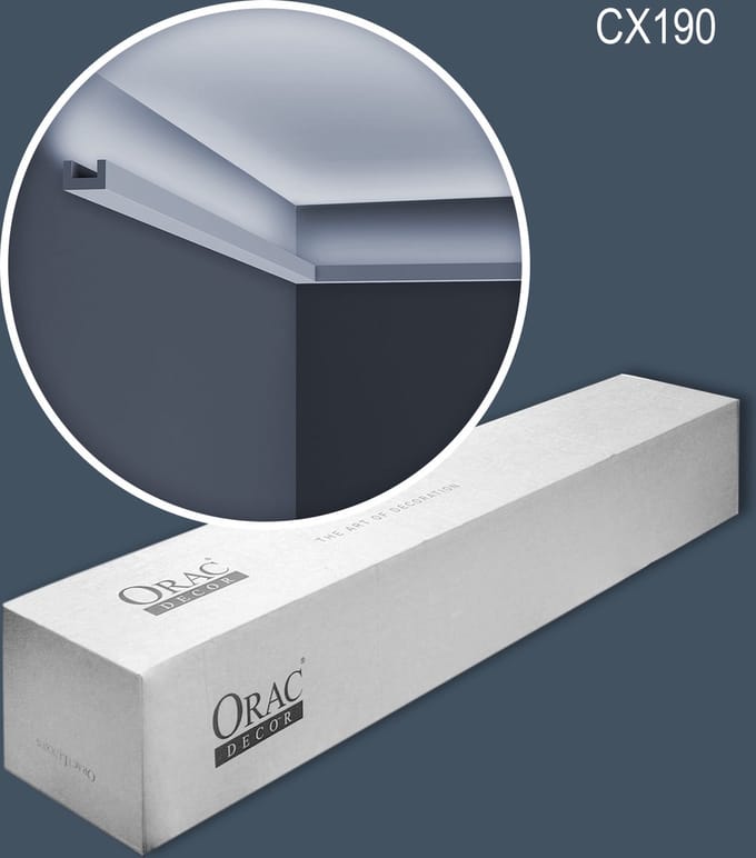 Orac Decor CX190-box AXXENT U-PROFILE 1 doos 20 stukken Kroonlijst 40 m
