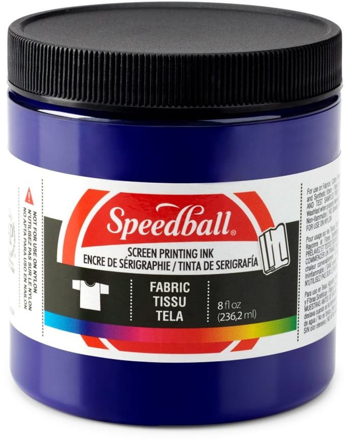 Fabric ink violet screen printing -Speedball