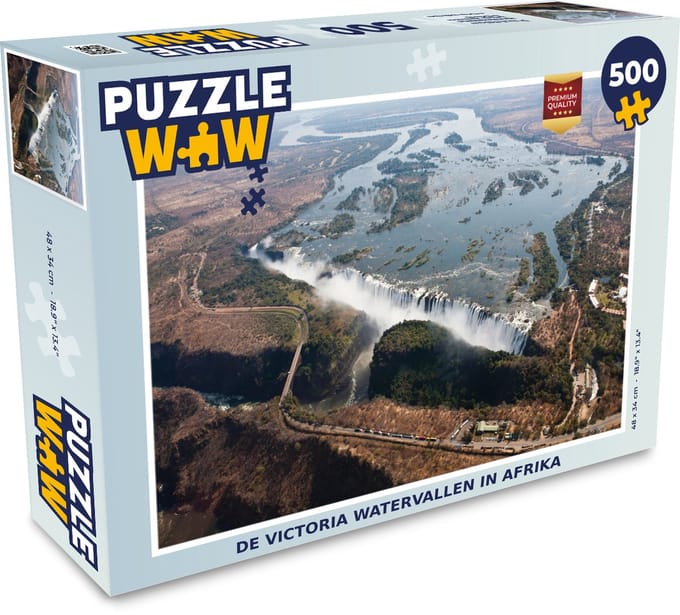 Puzzel De Victoria watervallen in Afrika - Legpuzzel - Puzzel 500 stukjes
