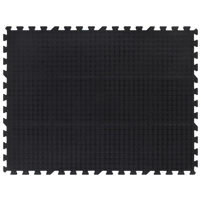 vidaXL - Rubbertegel - 12 - mm - 90x120 - cm - zwart