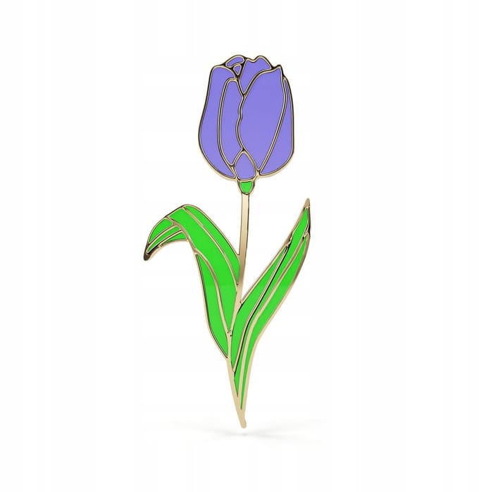 PINETS Broche Tulp 14K goud verguld