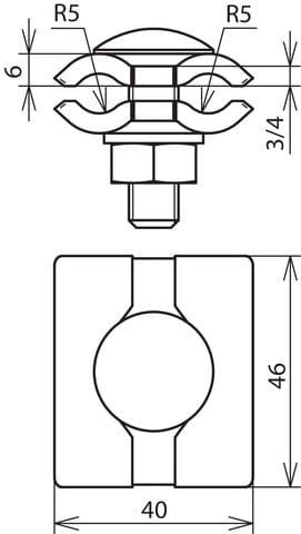 Dehn Parallel Verbinder St/Tzn voor Rd 7-10mm Met Montageset - 306020