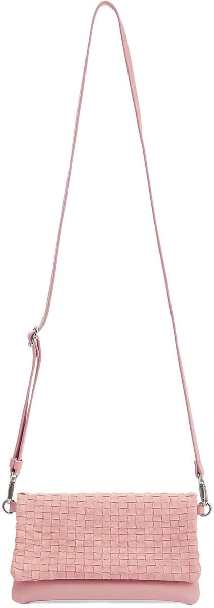 FREDsBRUDER Leren Schoudertas Weave Harmony Clutch Blush Roze