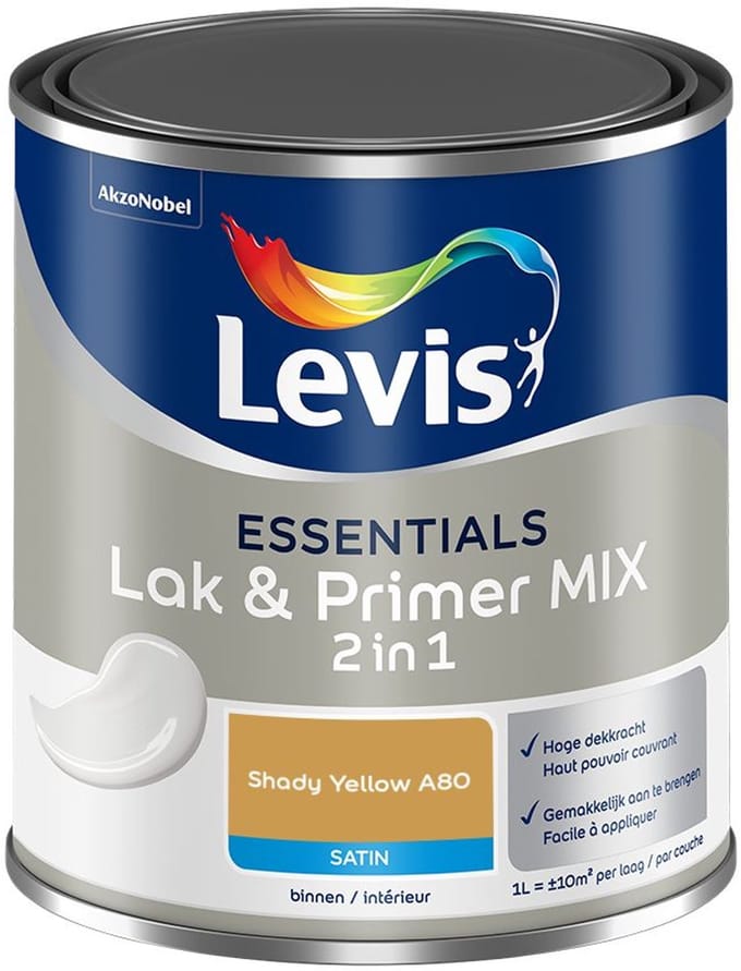 Levis - Essentials Lak & Primer Mix - Shady Yellow A80 - Mengverf - 1 L